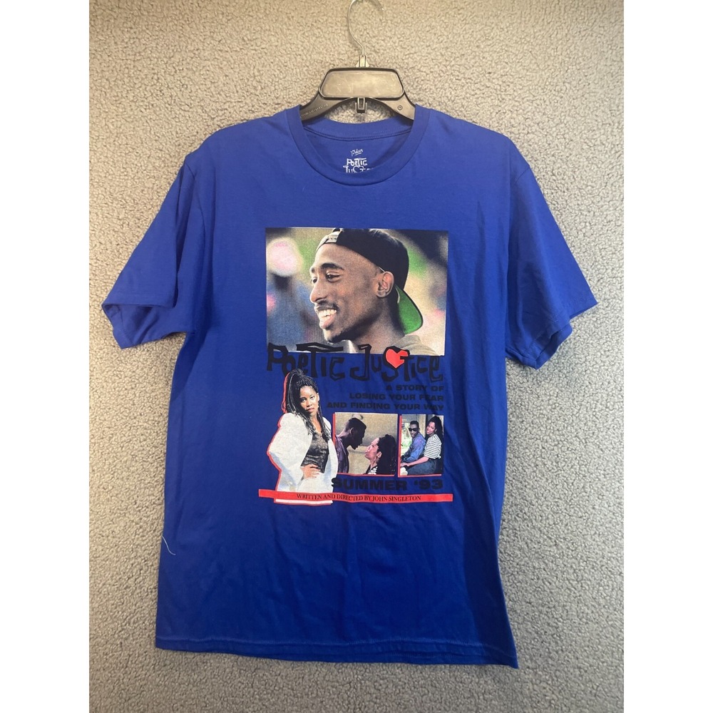 Philco's Poetic Justice Short Sleeve Graphic T-Shirt Blue Size M